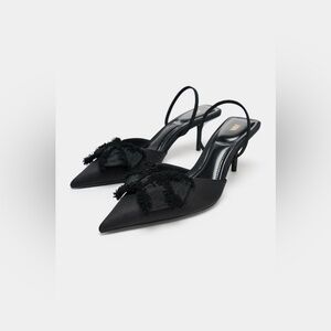 🔥🔥Zara  Black Slingback Heels